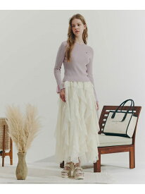 縦ラッフルシアースカート JILL by JILL STUART ジル バイ ジル スチュアート スカート その他のスカート ホワイト ネイビー ベージュ【送料無料】[Rakuten Fashion]