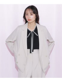 【SALE／46%OFF】＜セットアップ対応＞サマーツイルテーラードジャケット JILL by JILL STUART ジル バイ ジル スチュアート ジャケット・アウター テーラードジャケット・ブレザー ベージュ グレー ブルー【RBA_E】【送料無料】[Rakuten Fashion]