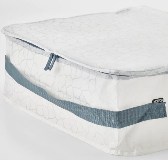 ベッド下のデッドスペースを収納にも活用できます 便利な収納ケース Ikea イケア Pplugghast プルッグヘスト収納ケース 透明 ホワイト Cm 模様入り 大人気 55x49x19