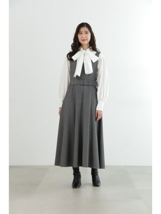 楽天市場】【SALE／50%OFF】◇ベルト付きフレアジャンパースカート 