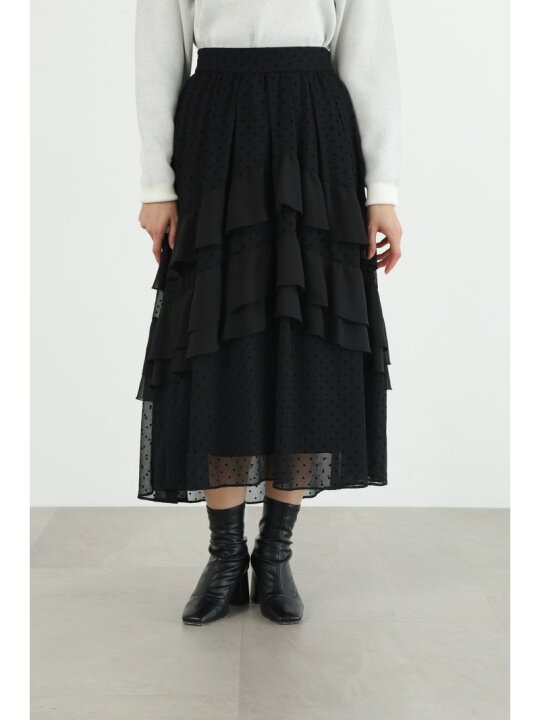 楽天市場】【SALE／70%OFF】◇ドットシフォンティアードスカート WEB  