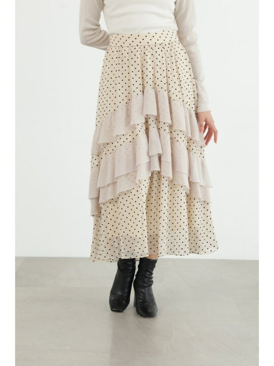 楽天市場】【SALE／70%OFF】◇ドットシフォンティアードスカート WEB  