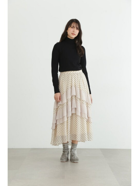 楽天市場】【SALE／70%OFF】◇ドットシフォンティアードスカート WEB  