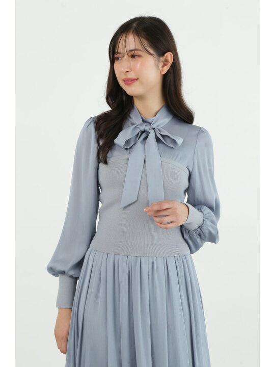 楽天市場】【SALE／70%OFF】クレープサテンニットドッキングブラウス 