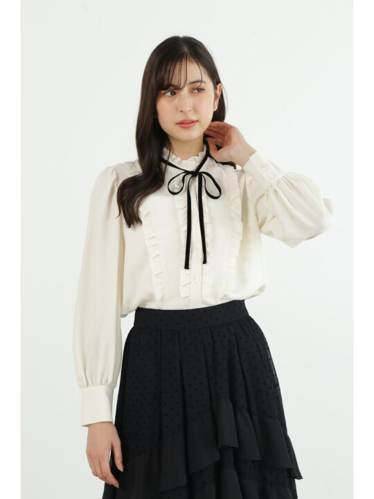 楽天市場】【SALE／70%OFF】◇ベルベットリボンフリルブラウス JILL 