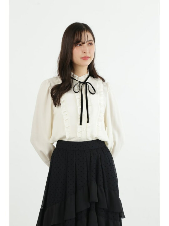 楽天市場】【SALE／70%OFF】◇ベルベットリボンフリルブラウス JILL 