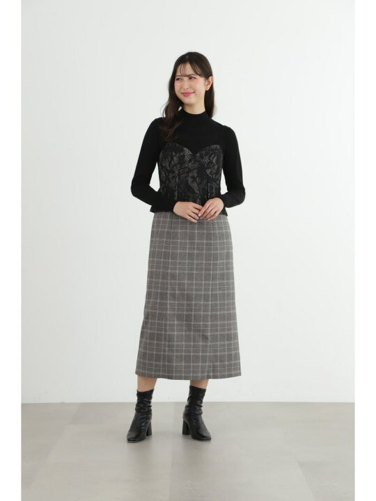 楽天市場】◇レースコンビチェックワンピース JILL STUART ジル  