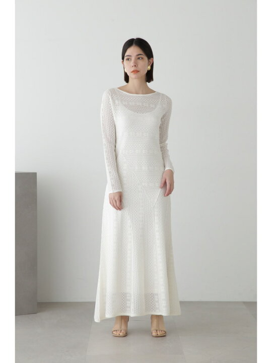 楽天市場】【SALE／50%OFF】パッチワークレースニットドレス JILL 