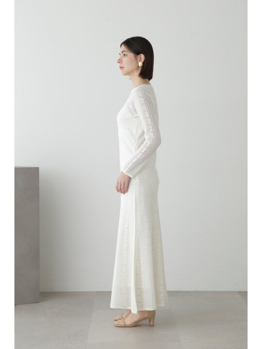 楽天市場】【SALE／50%OFF】パッチワークレースニットドレス JILL 