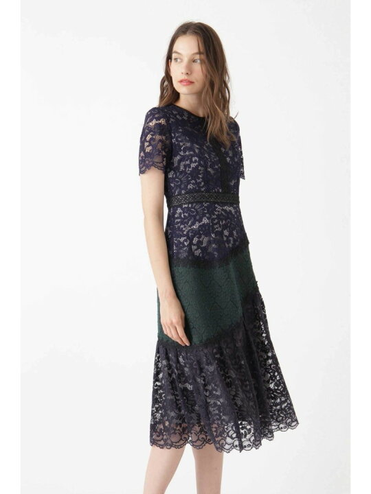 楽天市場】【SALE／50%OFF】◇《EndyROBE》ジュリア配色レース 