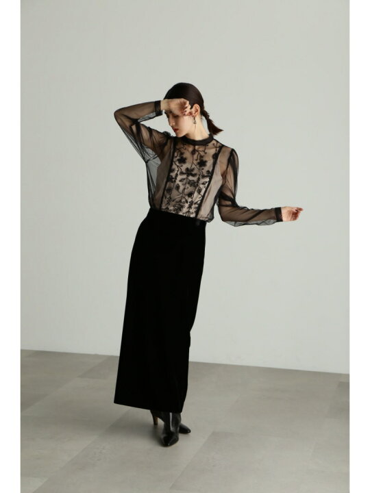 楽天市場】【SALE／50%OFF】チュールエンブロイダリーブラウス JILL  