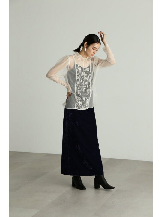 楽天市場】【SALE／50%OFF】チュールエンブロイダリーブラウス JILL  