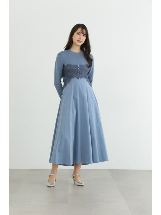 楽天市場】【SALE／50%OFF】◇レースドッキングニットドレス JILL 