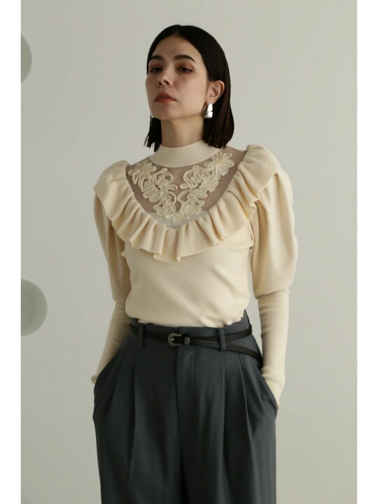 楽天市場】【SALE／70%OFF】リボンシシュウパフスリーブニット JILL  