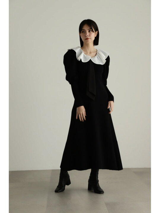 楽天市場】【SALE／70%OFF】フリルカラーリブニットワンピース JILL 
