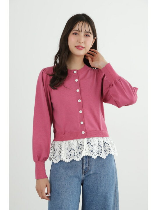 楽天市場】【SALE／50%OFF】◇レースペプラムニットカーディガン JILL 