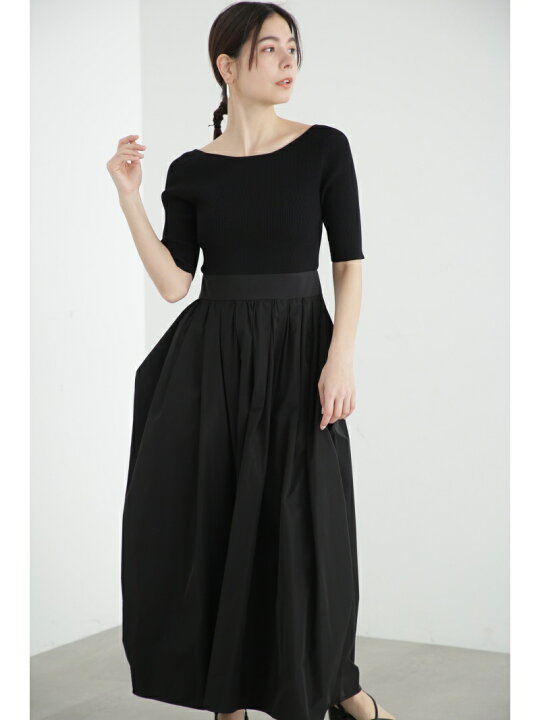 楽天市場】【SALE／60%OFF】◇タフタドッキングニットドレスII JILL  