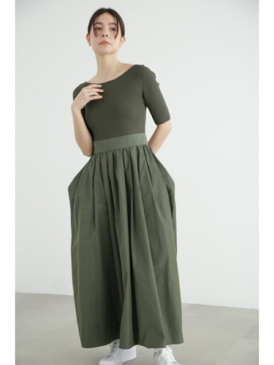 楽天市場】【SALE／60%OFF】◇タフタドッキングニットドレスII JILL 