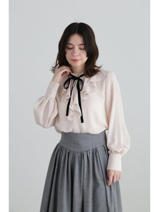 楽天市場】【SALE／70%OFF】ジョーゼットフリルカラーブラウス JILL 