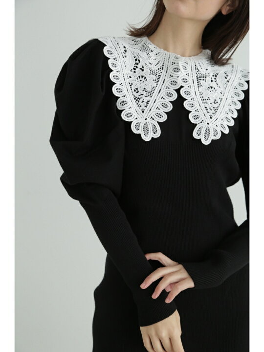 楽天市場】【SALE／60%OFF】レースカラーニットドレス JILL STUART 