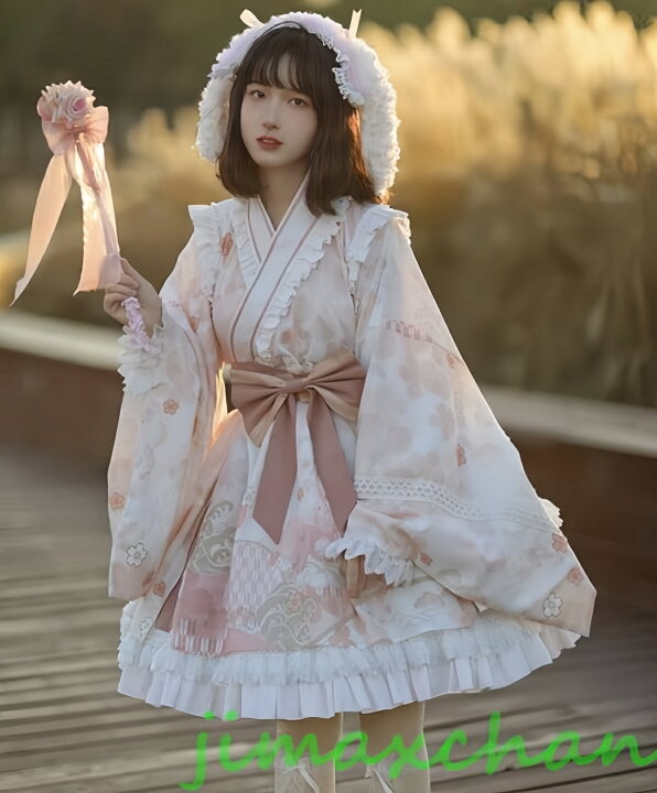 楽天市場】サマー ロリータ ワンピース ピンク ホワイト 白 Lolita系  