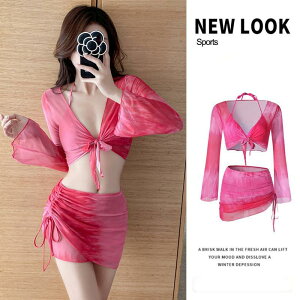 水着 レディース ビキニ 4点セット スリム 貧乳 新作 長袖 温泉 ガール 水着 高級感