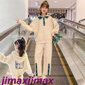 新品 セットアップ 子供服 長袖 ジャージ 2点セット ホワイト パーカー 女の子 パンツ 韓国子供服 ジャージ キッズ 上下セット シャツ 春秋 パーカー ロングパンツ ウェア 可愛い おしゃれ 秋着 トップス ボトムス 子供の日