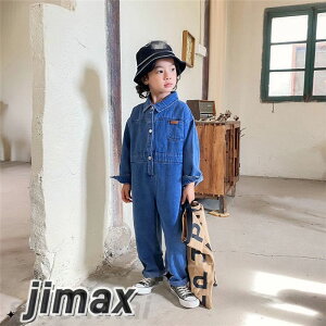 オールインワン つなぎ キッズ ベビー ロンパース 赤ちゃん カバーオール ベビー服 ブルー 子ども デニム 男の子 女の子 ルームウエア 長袖 カジュアル 結婚式 普段着 フォーマル 出産祝い