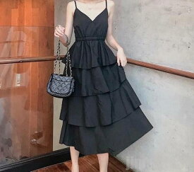 ワンピース　キャミドレス　ロング丈　ドット柄　花柄　無地　レディース　Aライン　夏服　パーティー　旅行　カジュアル　着まわし　人気