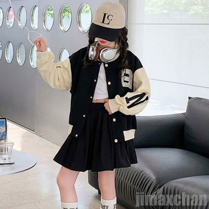 楽天市場】気楽 キッズ 女の子 2点上下セット スカート スタジャン 