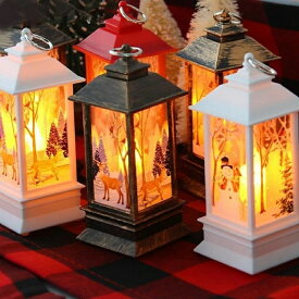 気楽 クリスマス ランタン led照明 ledランタン 電池式 ランタンライト サンタ ledランプ クリスマスかざり クリスマス飾り 屋外用 クリスマス装飾用 クリスマスパーティ