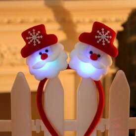 気楽 クリスマス カチューシャ 光るカチューシャ 【 サンタ or 雪だるま 】 選べる2種類 サンタコス サンタクロース 雪だるま ゆきだるま ヘアバンド おもちゃ 飾り イベン