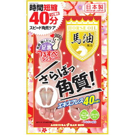 【馬油配合】足裏ランラン エキスプレス IN 馬油 足かわむきパック 足裏角質除去 足の皮が剥けるパック ベビーフット (baby foot) かかと角質 踵 角質取り足の角質パック フットケア 履くだけ角質ケア