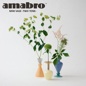 ＼送料無料！／【amabro｜アマブロ】AMABRO MINI VASE -TWO TONE- amabro ツートーン 一輪挿し 花器 花瓶 フラワーベース ミニベース ガラス ハンドメイド ディスプレイ インテリア ギフト プレゼント かわいい おしゃれ カラフル