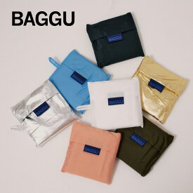 STANDARD BAGGU バグゥ メタリック シルバー ホワイト ピンクゴールド バッグ ナイロン コンパクト お買い物 肩掛け 軽量 日常 普段使い 持ち運び