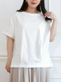 大きいサイズ レディース 【Re-J＆SUPURE】裾タックゆるTシャツ大きいサイズ レディース LL XL 2L 3L 4L 春 春物 春服 夏 夏服 夏物 春夏 おしゃれ オシャレ かわいい 可愛い 大人 ゆったり ぽっちゃり カジュアル ティーシャツ ブランド