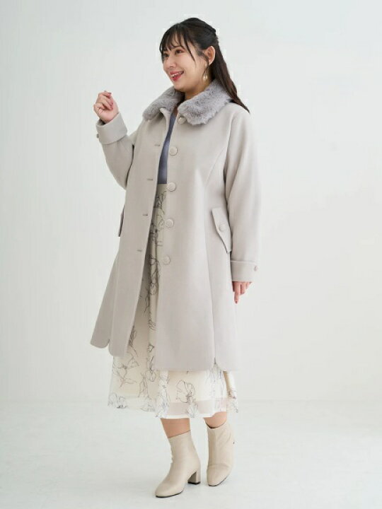 楽天市場】＼24%OFF／大きいサイズ レディース 【Re-J＆SUPURE】ファー 