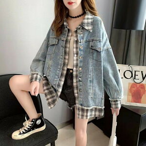 �A�E�^�[ ���f�B�[�X �t�H ������� �d�˒��� �`�F�b�N�� �ʋ� �J�W���A�� �g�b�v�X �V���c ���� �f�j�� S M L XL SLCA084