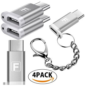 Micro USB to Type C �ϊ��A�_�v�^ �y4�Z�b�g�zType-C �ϊ��v���O (Micro USB �� USB-C�ϊ��A�_�v�^ / 56K���W�X�^�g�p / Quick Charge�Ή�)