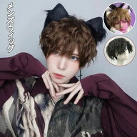 ウィッグ メンズ 自然 ショート フルウィッグ 男装 ブラウン 男性用 フルウィッグ 自然 ショートヘア グ…