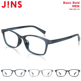 【Basic Bold】 ジンズ JINS メガネ 度付き対応 おしゃれ レンズ交換券 スクエア メンズ