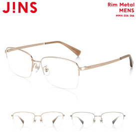 【JINS Rim Metal】 ジンズ JINS メガネ 度付き対応 おしゃれ レンズ交換券 ハーフリム メンズ
