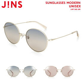 【SUNGLASSES MODERN】JINS（ジンズ）サングラス メガネ 眼鏡 めがね おしゃれ メンズ レディース ユニセックス カラーレンズ UVカット ラウンド 薄い 色 アウトドア ドライブ ゴールド ピンクゴールド
