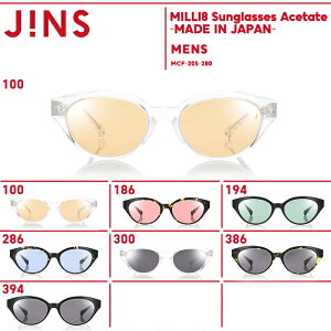 【MILLI8 Sunglasses Acetate-MADE IN JAPAN-】JINS ジンズ サングラス メンズ オーバル