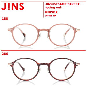 【JINS×SESAME STREET -going out-】 ジンズ JINS メガネ 度付き対応 おしゃれ レンズ交換券 ユニセックス ウェリントン