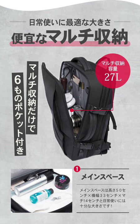 楽天市場】【35冠達成 × 大容量45L 】 リュック メンズ 大きめ 出張 