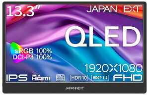 JAPANNEXTbWplNXg tfBXvC(13.3^/IPS(FFS)/OLED/FullHD 1920×1080/60Hz/60ms/miniHDMI1.4/USB TYPE-C/2Nۏ)(ubN) JN-MD-IQ1301FHDR-N