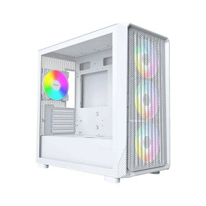 MONTECH|モンテック MicroATXマザーボード対応 フロントメッシュ ガラスパネル(左サイド)採用 PCケース(ホワイト) X5Mシリーズ X5M(W)