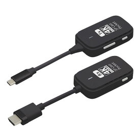 プリンストン 4K対応ワイヤレスプレゼンテーション SP Cast Pocket 4K (ワイヤレスUSB-C to HDMI)(USB-C子機×2台セット) SPCASTPOCKET4K-C1SET