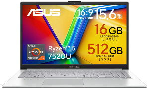 ASUSbGCX[X m[gp\R Vivobook Go 15(15.6^/ Windows 11Home/ Ryzen 5 7520U/  16GB/ 512GB SSD)N[Vo[ ASUS Vivobook Go@V[Y E1504FA-R5165WJ